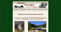 Desktop Screenshot of adventurehorsesafaris.co.za