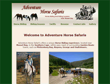 Tablet Screenshot of adventurehorsesafaris.co.za